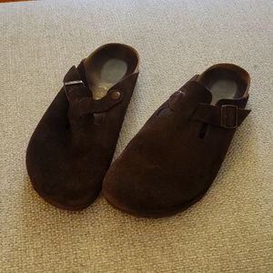 Birkenstock Boston Brown Suede